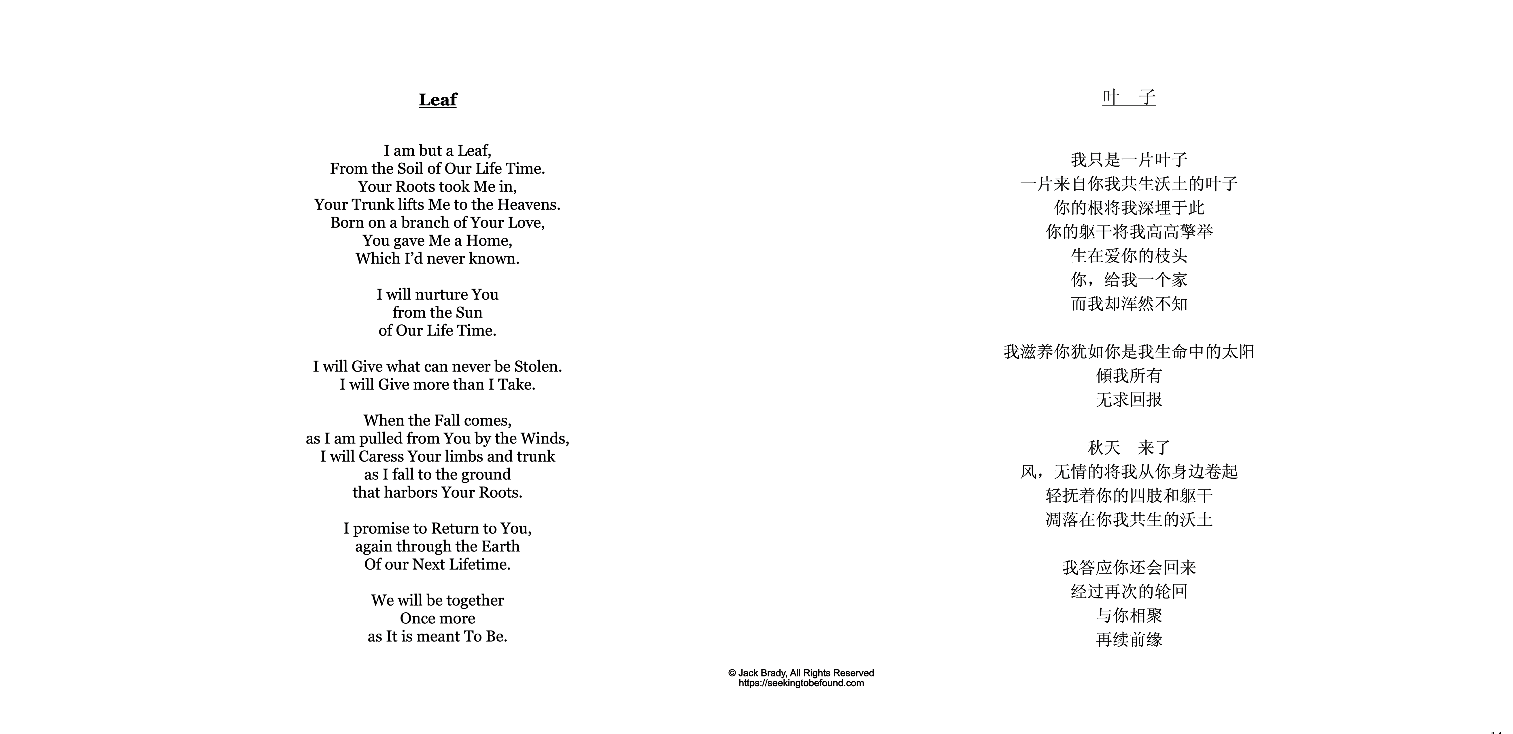 Leaf with Chinese, © Leaf with Chinese, ©