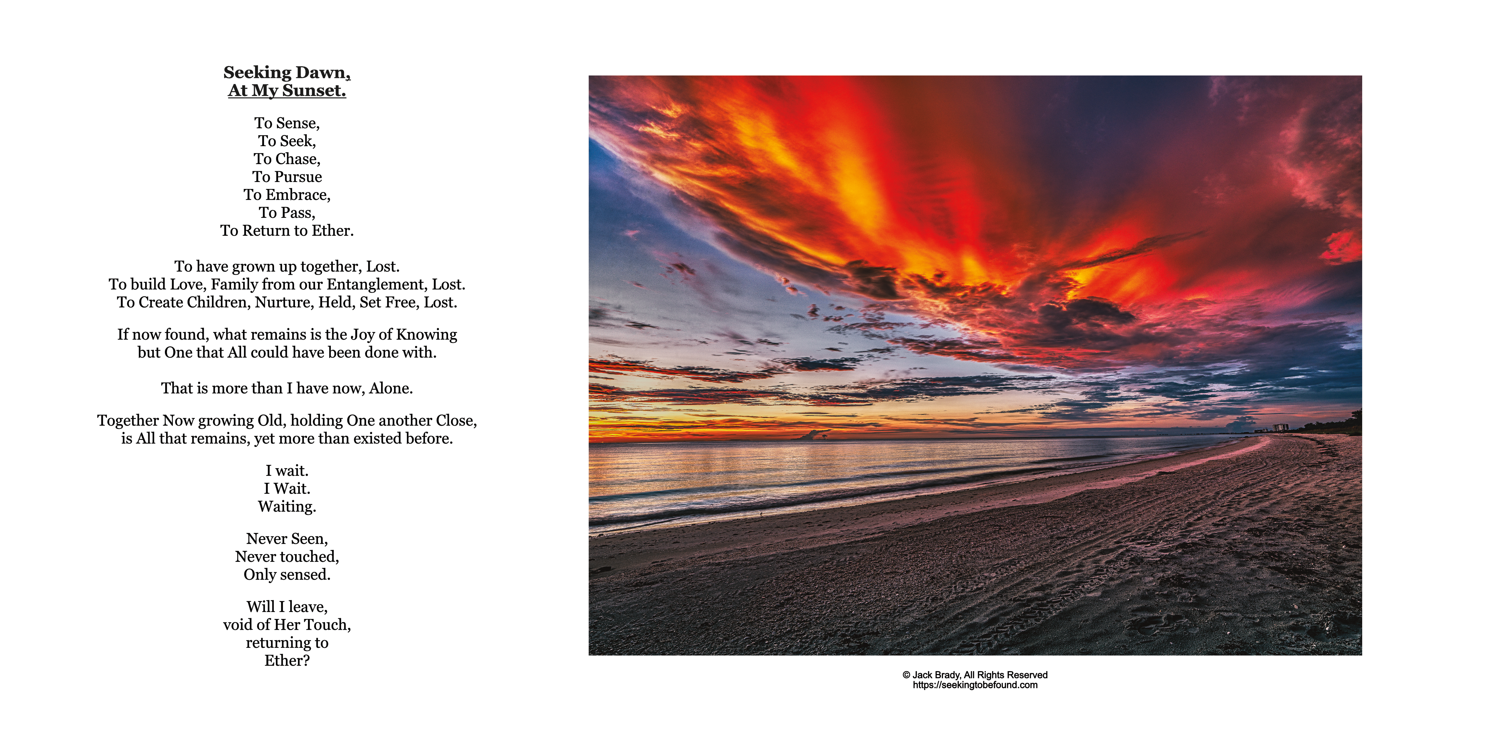Seeking Dawn, At My Sunset, © Seeking Dawn, At My Sunset, ©