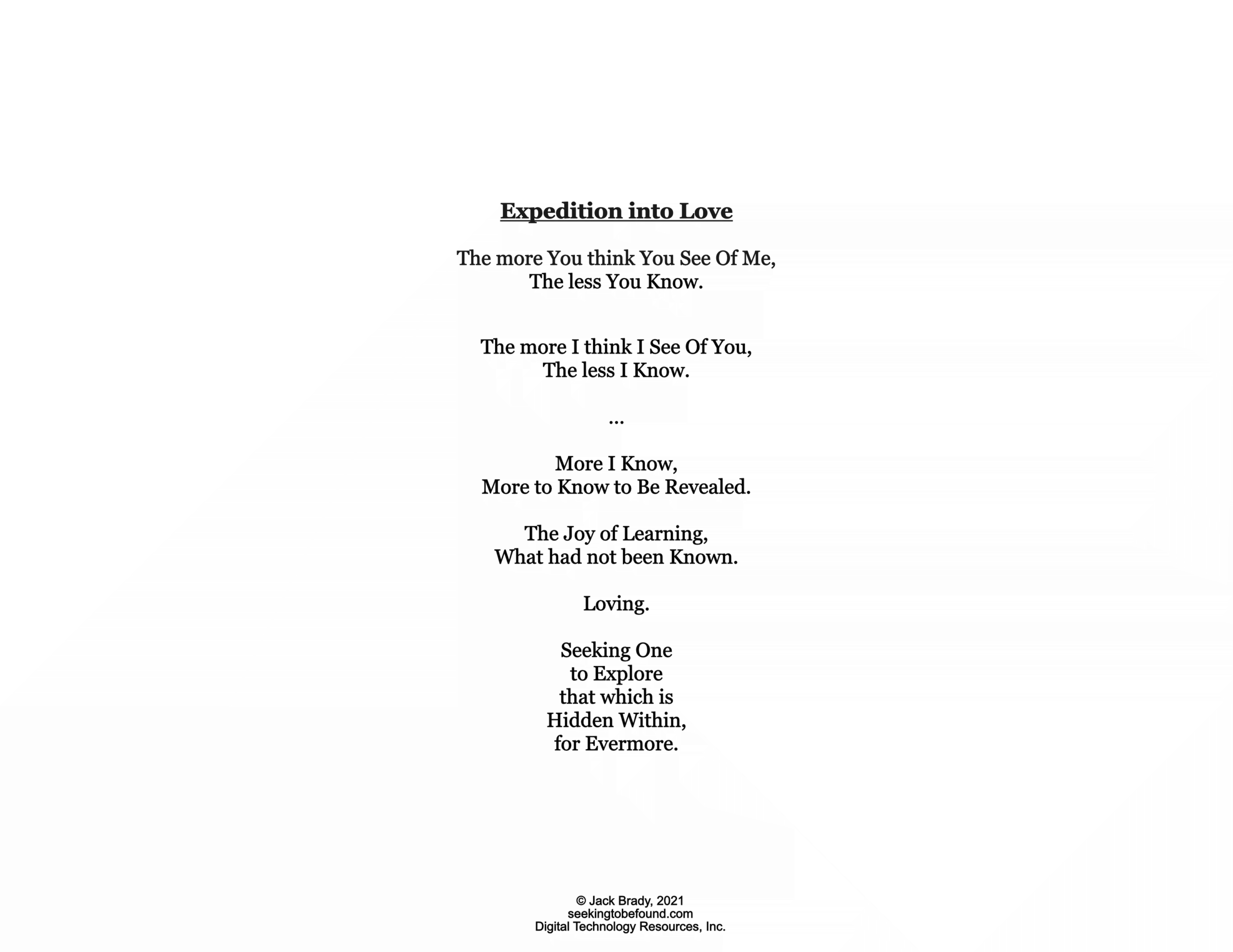 PO-Expedition Into Love, © Digital Technology Resources Inc